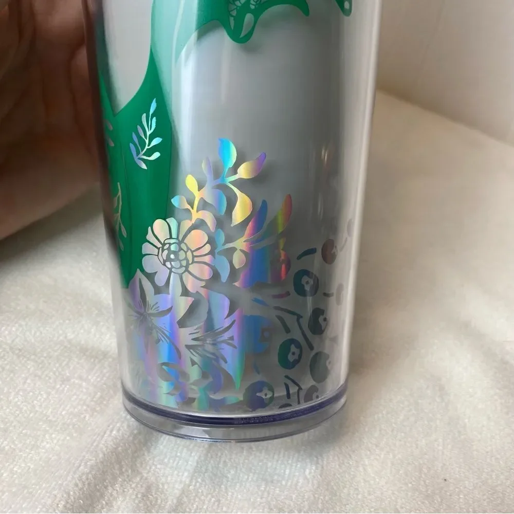 Starbucks New With Tags Christmas 2022 Pearlized Mermaid white Green Tumbler